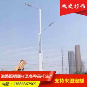 太阳能LED路灯杆生产厂家 6/8/7/10米单臂路灯灯杆 户外高杆灯 道路路灯杆