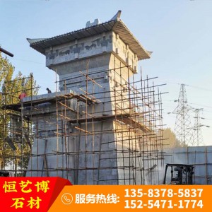热销寺庙石亭子 石亭石塔 石凉亭 现货供应