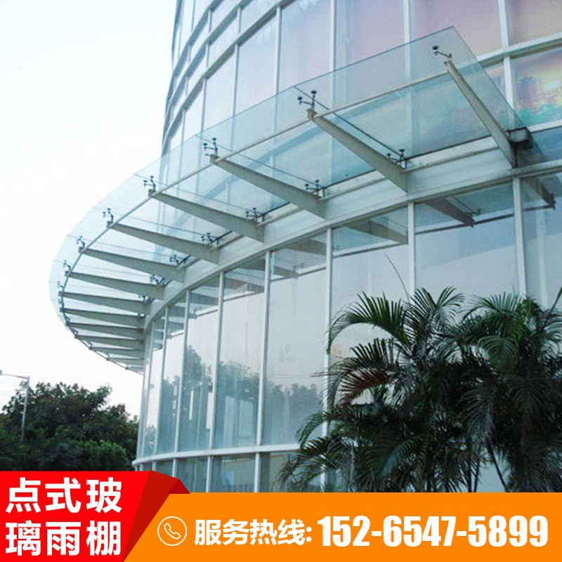 点式玻璃雨棚  点式玻璃雨棚案例  济宁点式玻璃雨棚  点式玻璃雨棚的安装