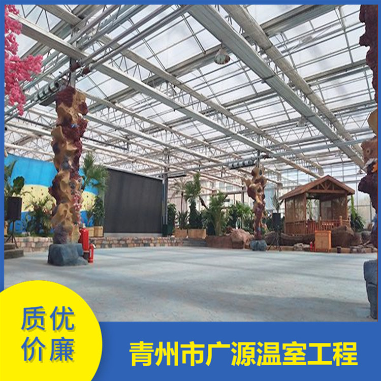 厂家承建玻璃连栋温室 玻璃智能温室价格 广源温室