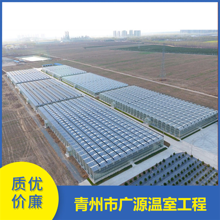 加工玻璃温室大棚 寿光玻璃连栋温室搭建 广源温室