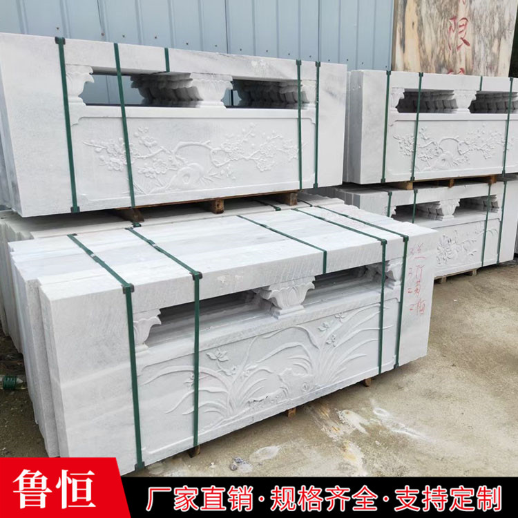 大理石石雕栏杆制作 桥梁护栏河道石栏杆 多种规格