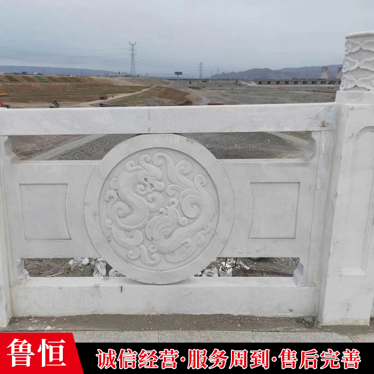 大理石石雕栏杆制作 桥梁护栏河道石栏杆 多种规格