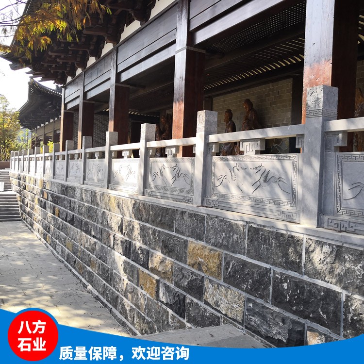 出售石雕栏板 别墅寺庙河道石雕栏杆 可定制护栏石栏杆