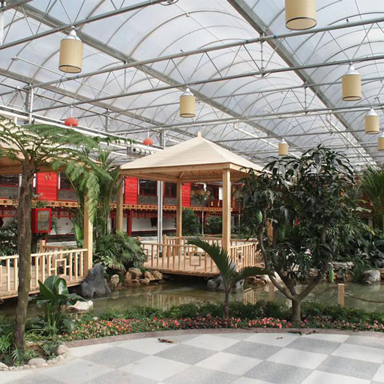 阳光休闲餐厅温室 玻璃智能温室大棚 专业温室制作厂家