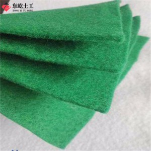 绿色土工布 200g隔离工地防尘布 盖土绿化无纺布