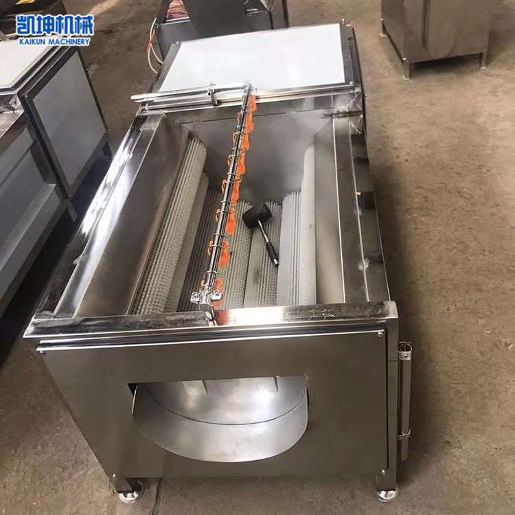 根茎类果蔬清洗机 不锈钢毛辊清洗机 凯坤 型号尺寸均可定制