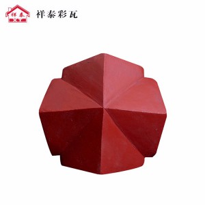 祥泰水泥彩瓦 锐脊配件瓦 400*400锐二向