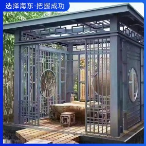 现代仿木凉亭 庭院凉亭景观 木纹凉亭