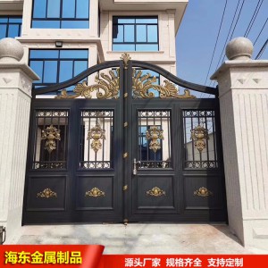 海东定制别墅门 农村围墙铝艺大门 自建房铝合金门