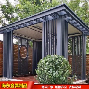 现代仿木凉亭 户外仿古木纹凉亭 四角六角防腐木凉亭廊架制作