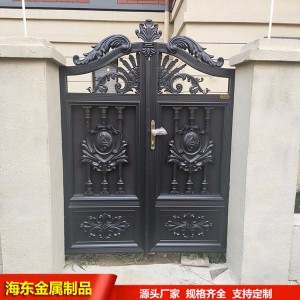 海东定制别墅门 农村围墙铝艺大门 自建房铝合金门