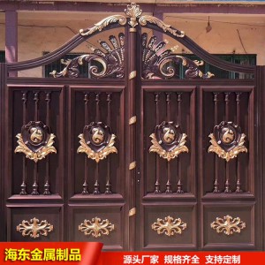 别墅铝艺防盗大门 欧式庭院铝合金大门 小区庭院美观铝艺大门制作