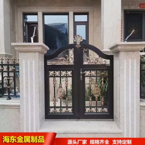 欧式整套全铝门 别墅小区平开铝艺大门 海东金属制品