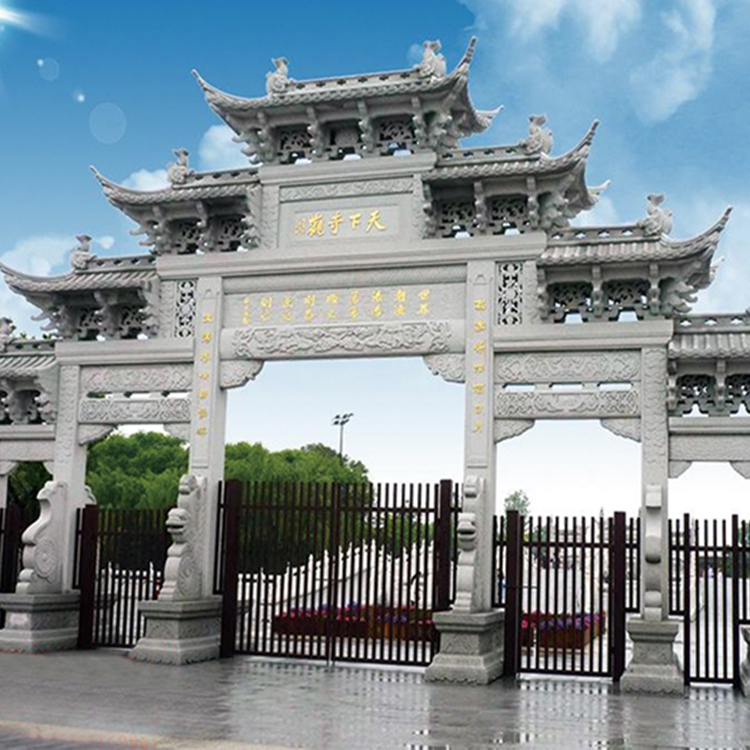 汉白玉景区公园雕刻石雕牌坊 具有美观性 多种样式